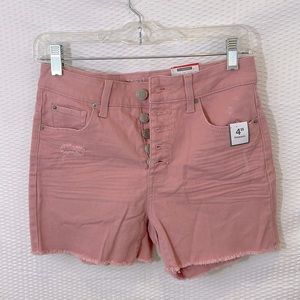 Time and Tru Pink Relax Fit High Rise Shorts Sz 4